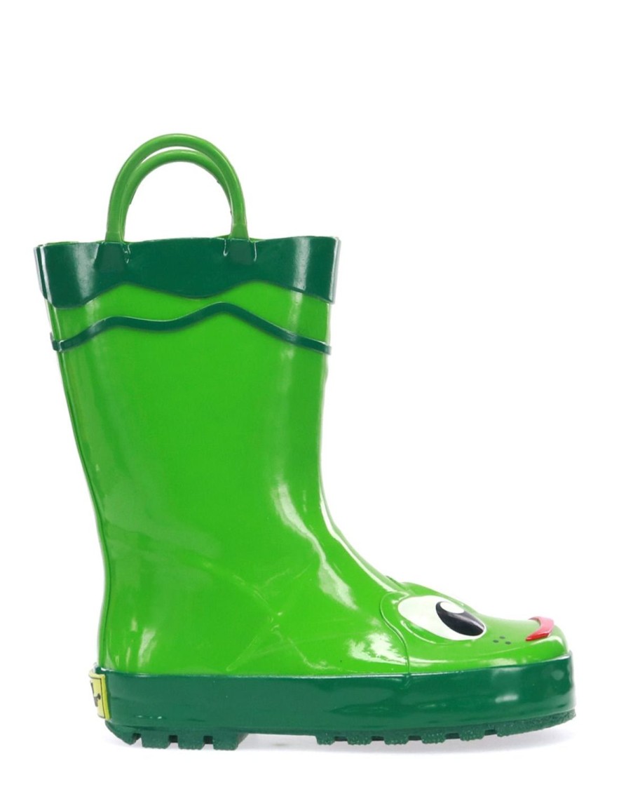 Kids Western Chief Rain & Rubber Boots | Kids Fritz Frog Rain Boot - Green