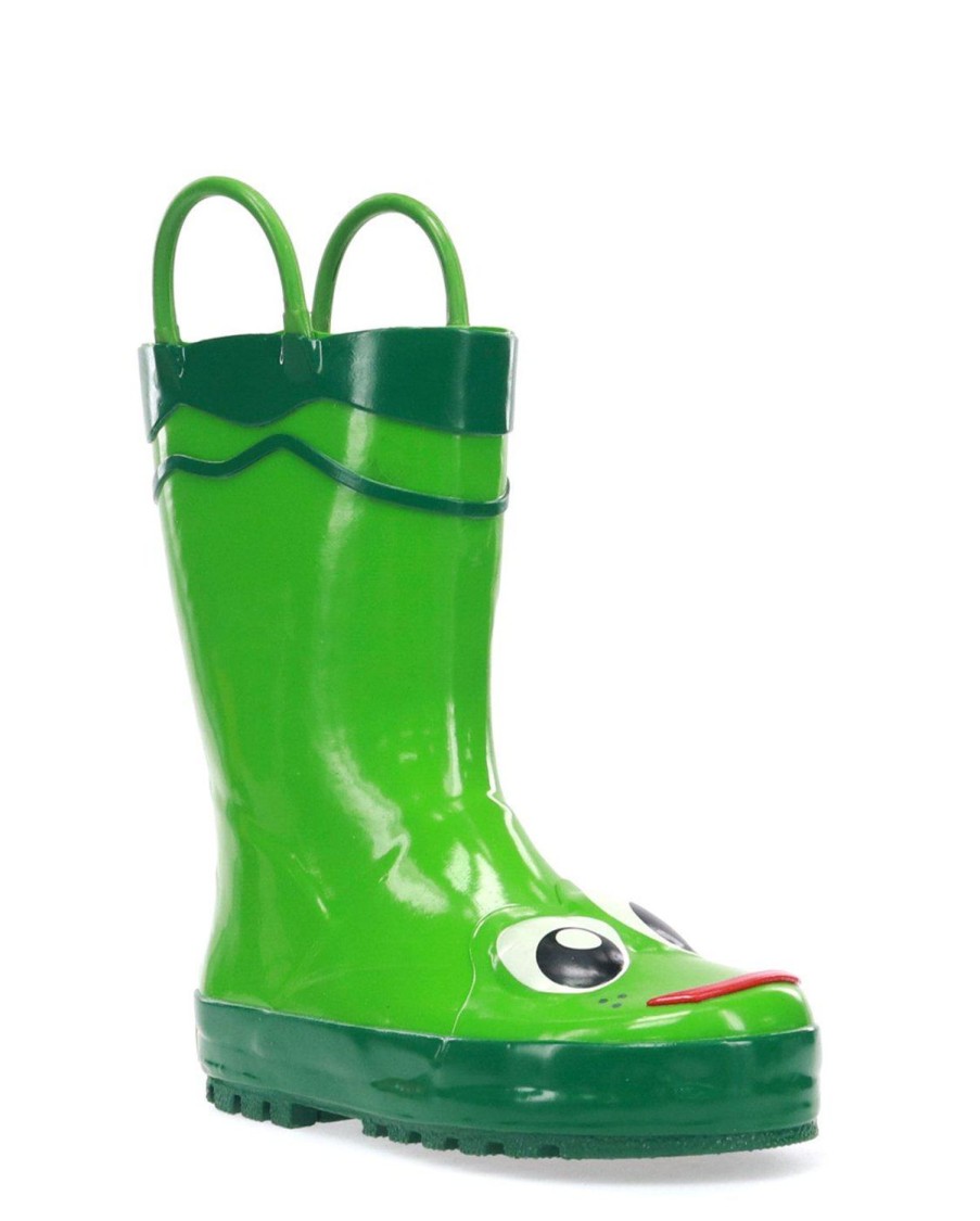 Kids Western Chief Rain & Rubber Boots | Kids Fritz Frog Rain Boot - Green