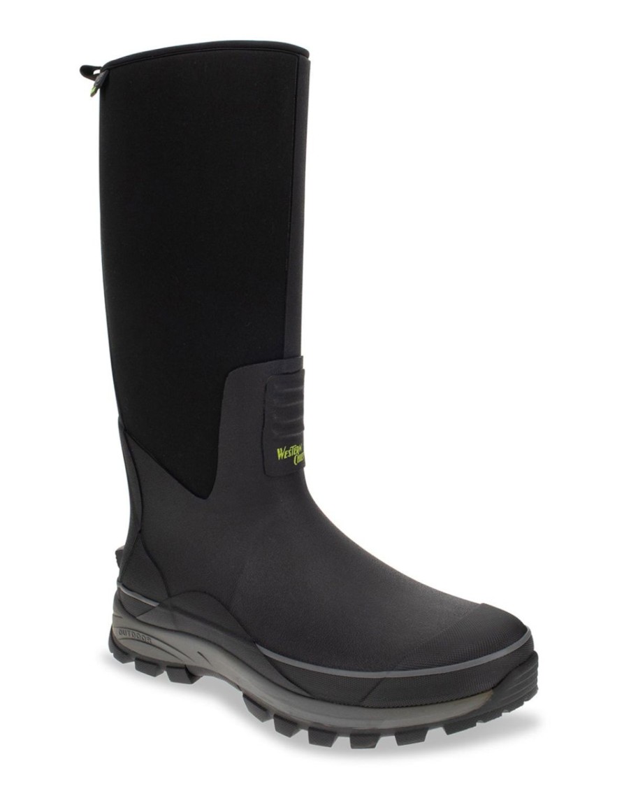 Men Western Chief Rain & Rubber | Men'S Frontier Tall Neoprene Cold Weather Boot - Black