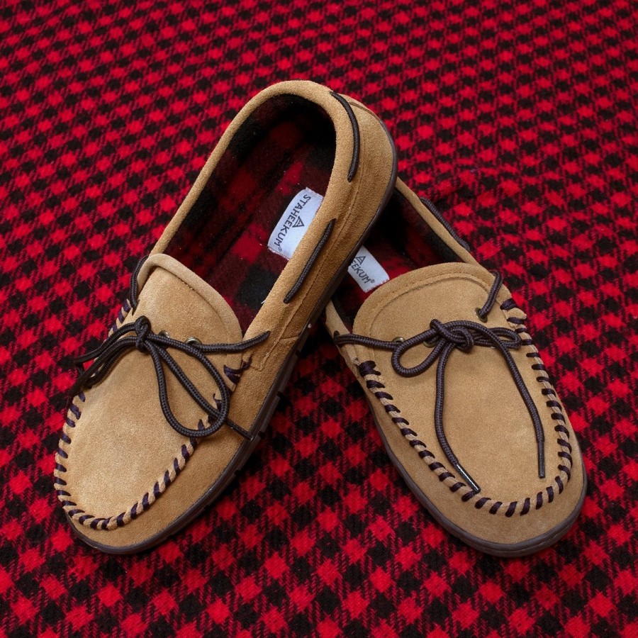 Men Staheekum Staheekum Brand | Men'S Country Flannel Slipper - Wheat