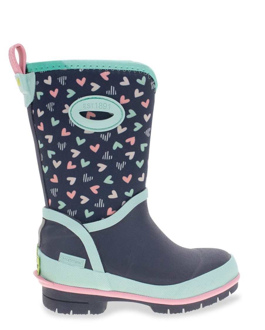 Kids Western Chief Cold Weather Boots | Kids Sweethearts Neoprene Cold Weather Boot - Navy