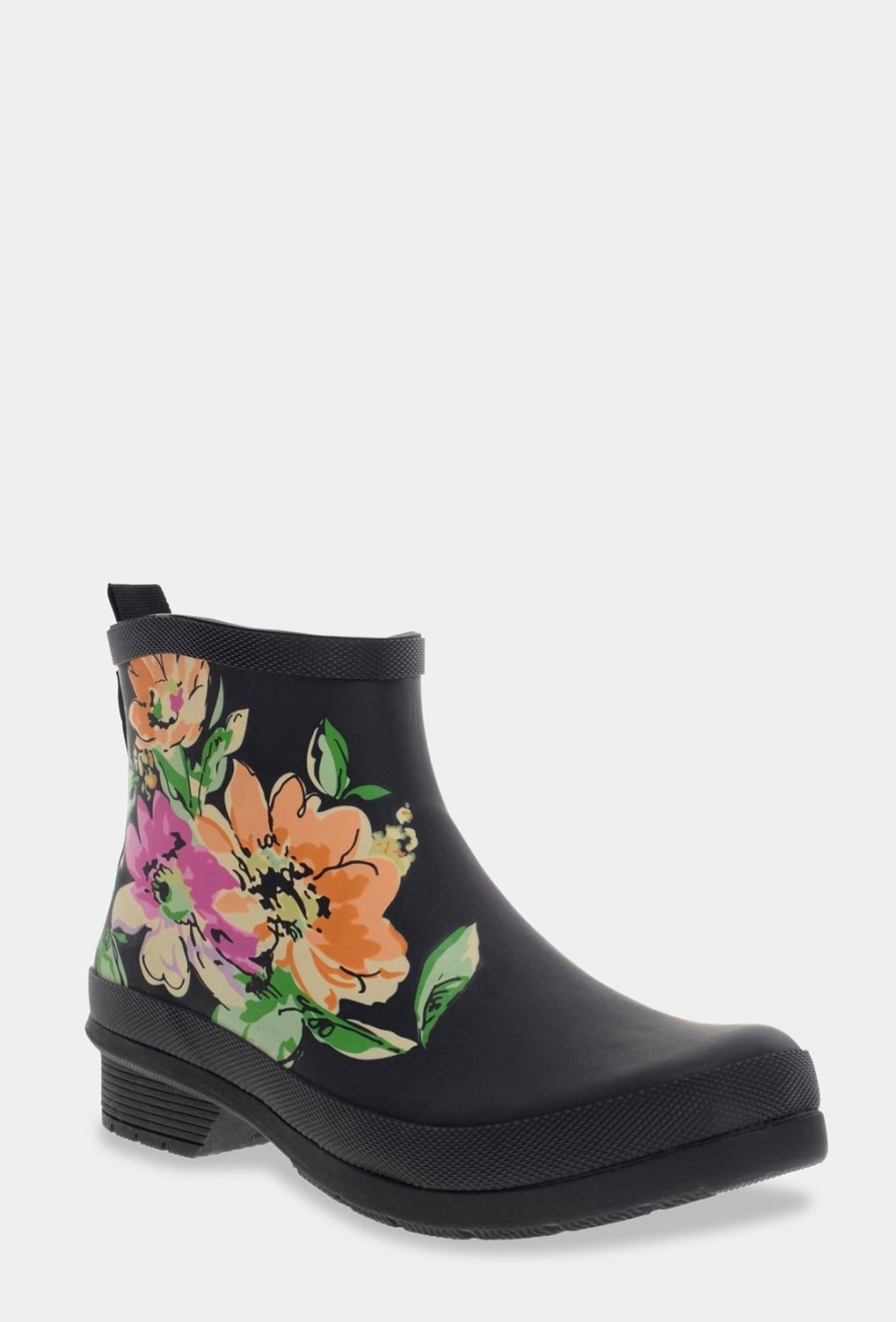 Women Chooka Chooka Brand | Bouquet Chelsea Rain Boot - Black