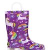 Kids Western Chief Rain & Rubber Boots | Kids Rainbow Unicorn Lighted Rain Boot - Purple