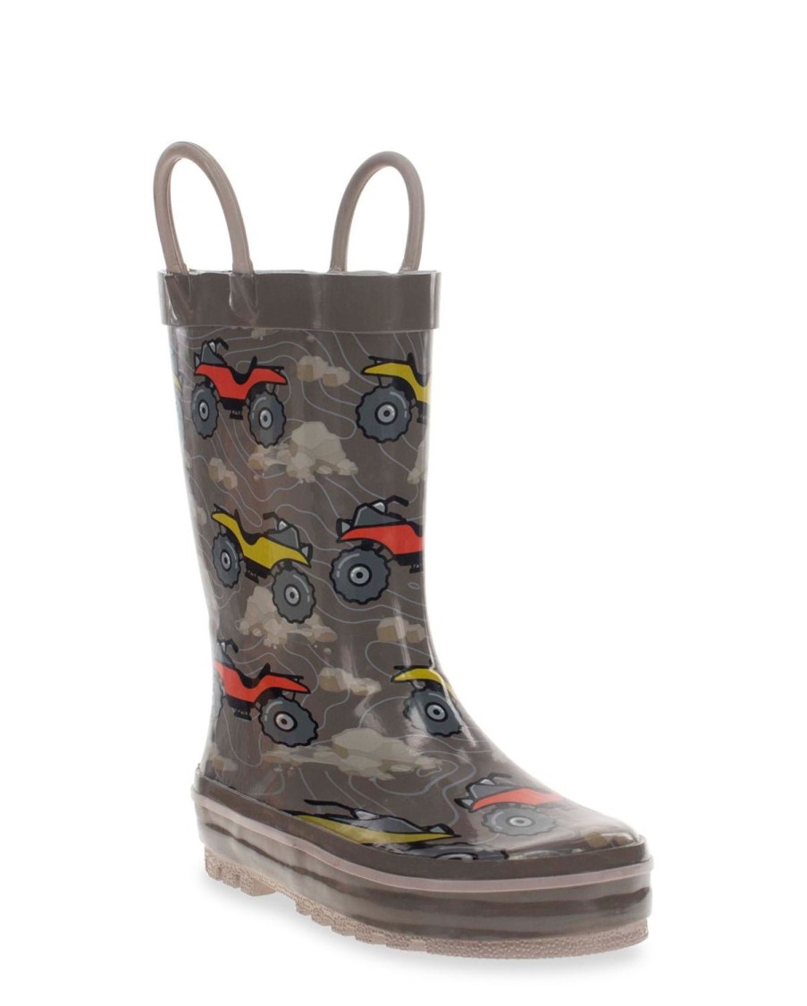 Kids Western Chief Rain & Rubber Boots | Kids 4-Wheeler Rain Boot - Brown