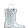 Kids Western Chief Rain & Rubber Boots | Kids Glitter Rain Boot - Silver