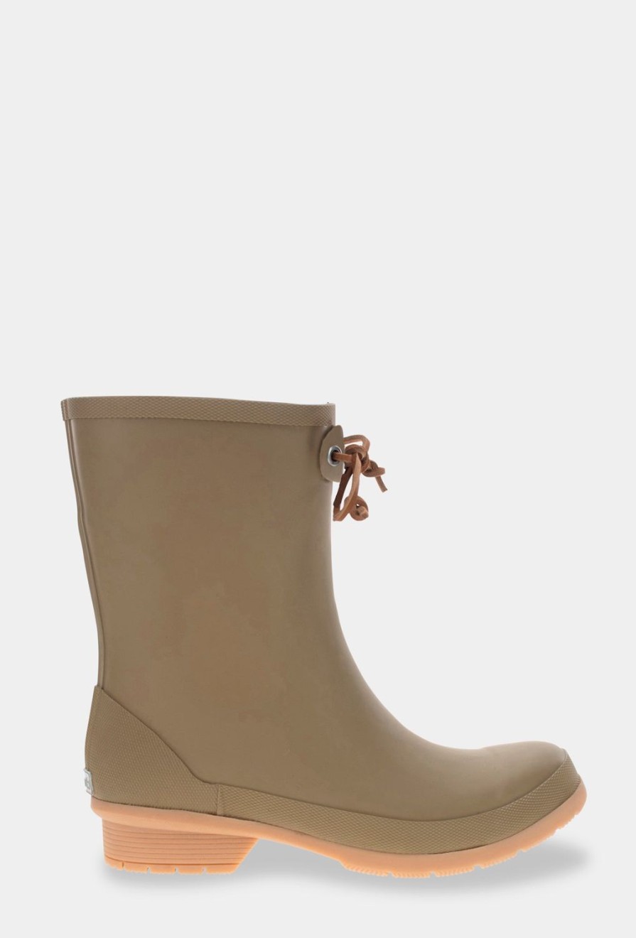 Women Chooka Chooka Brand | Tie Mid Rain Boot - Moss