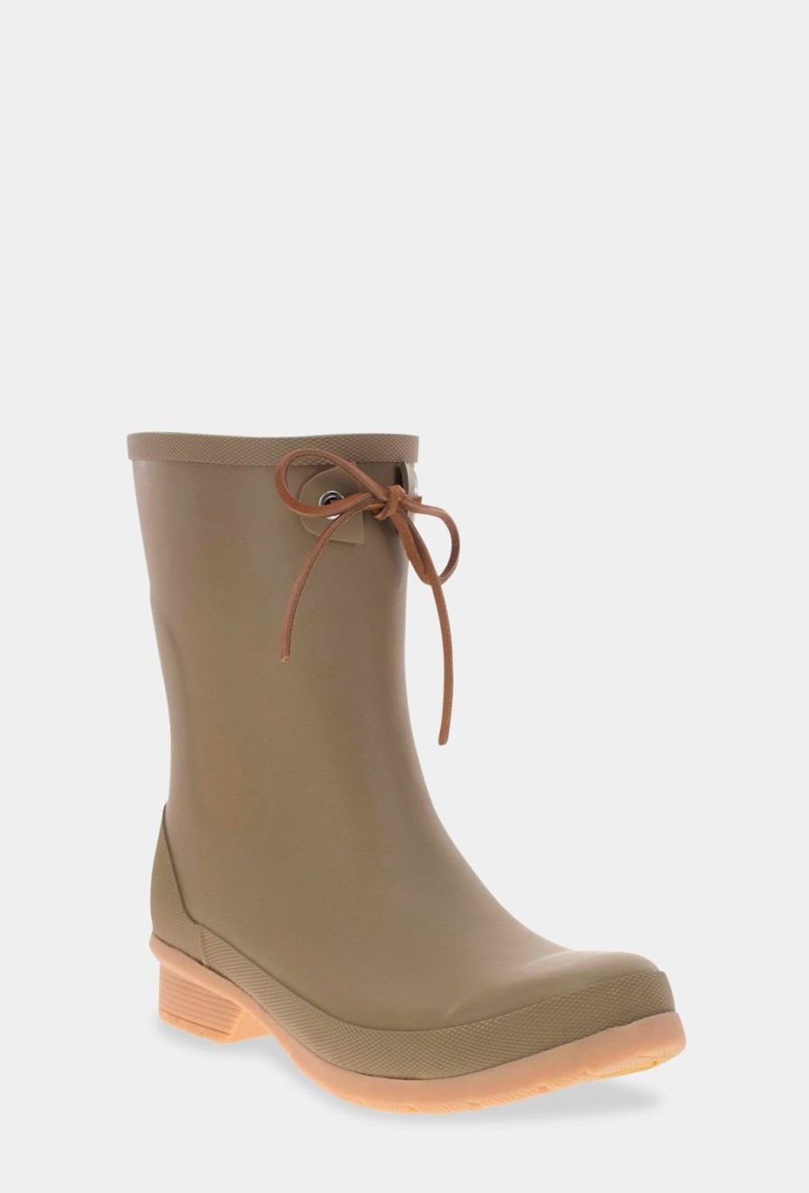 Women Chooka Chooka Brand | Tie Mid Rain Boot - Moss