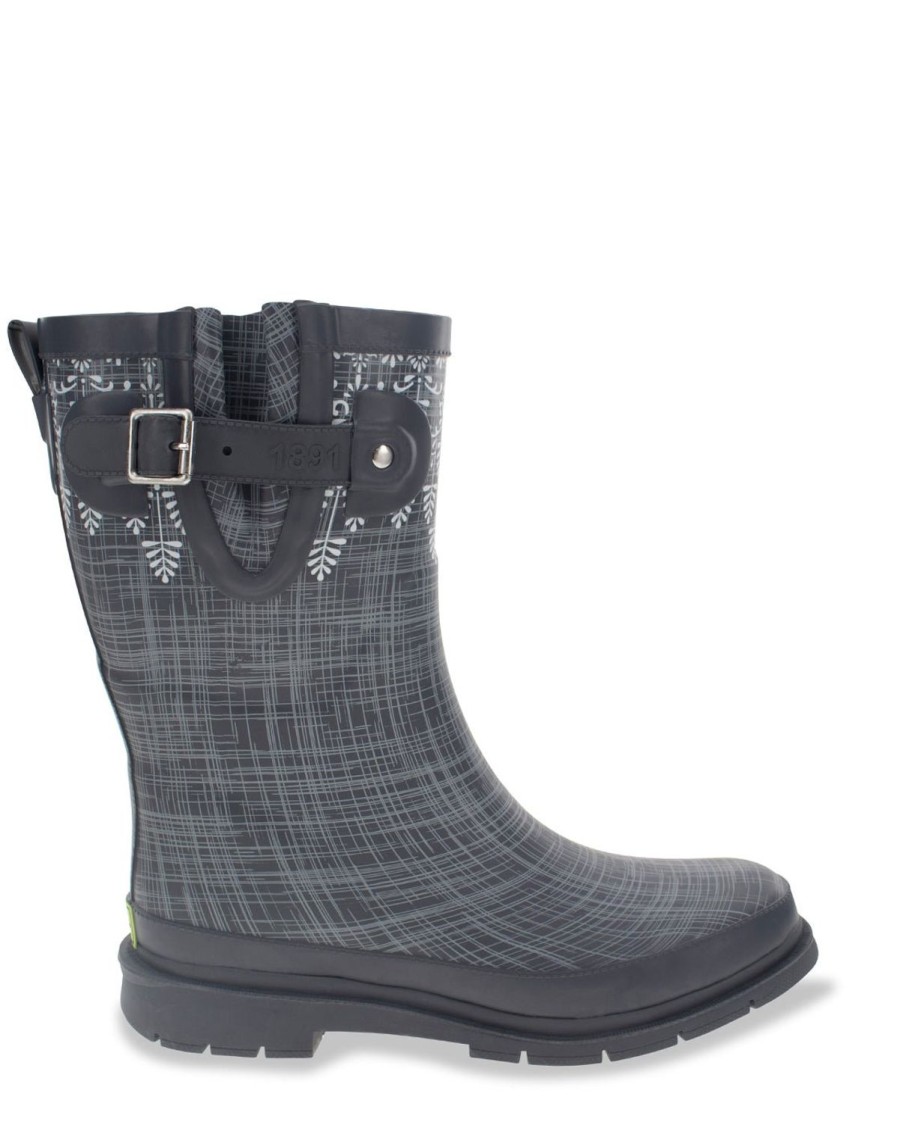 Women Western Chief Rain & Rubber Boots | Women'S Dove Tree Mid Rain Boot - Dark Charcoal