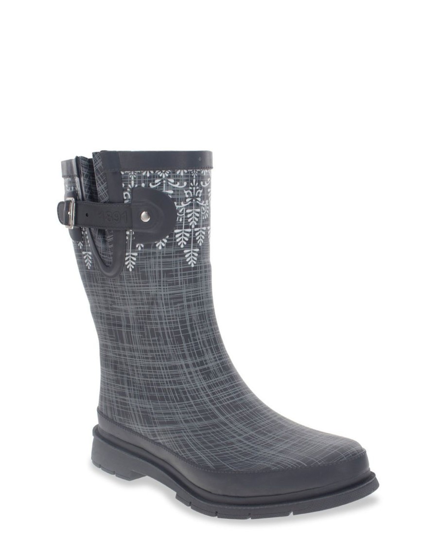 Women Western Chief Rain & Rubber Boots | Women'S Dove Tree Mid Rain Boot - Dark Charcoal