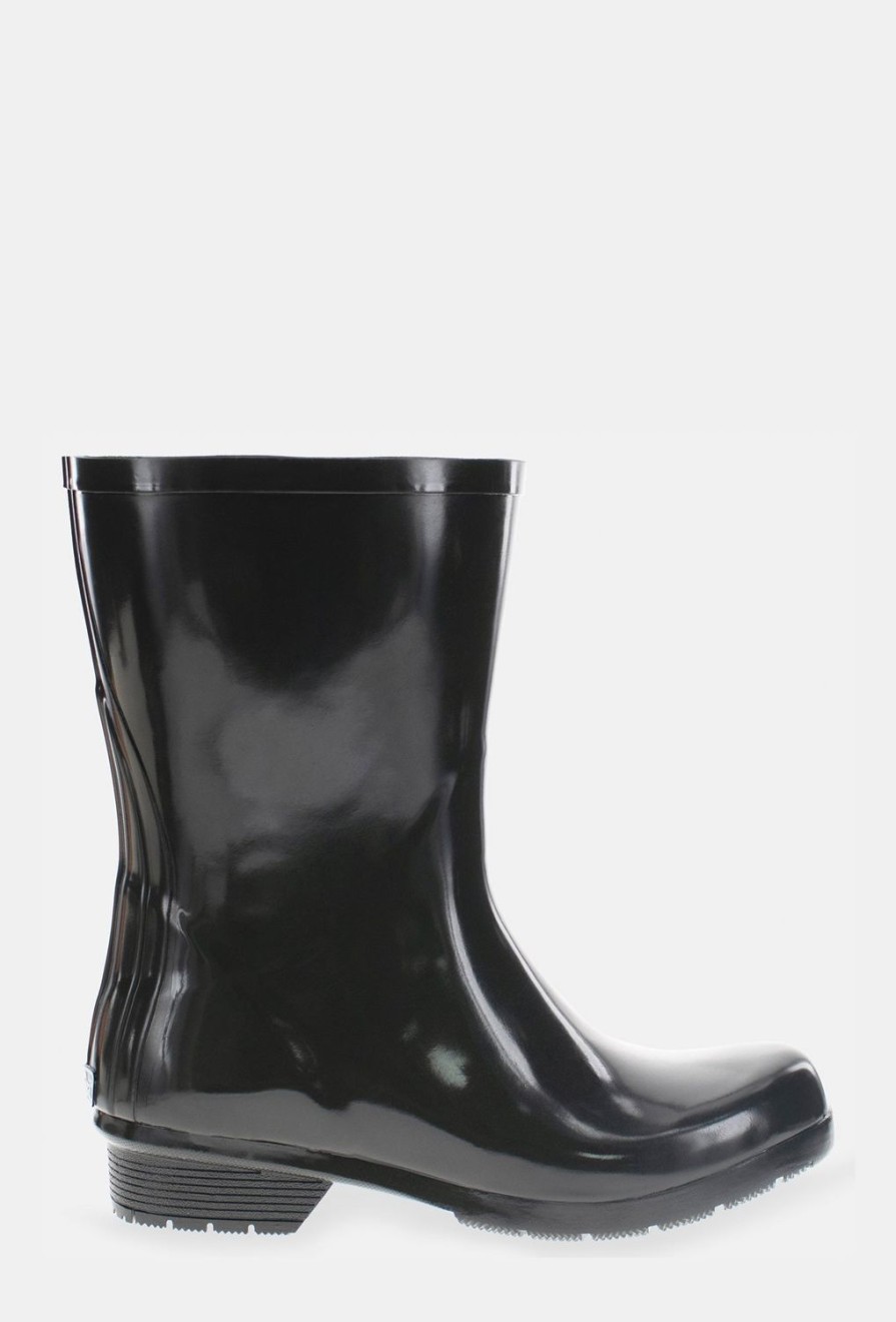 Women Chooka Chooka Brand | Gloss Mid Rain Boot - Black