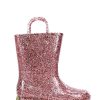 Kids Western Chief Rain & Rubber Boots | Kids Glitter Rain Boot - Rose Gold