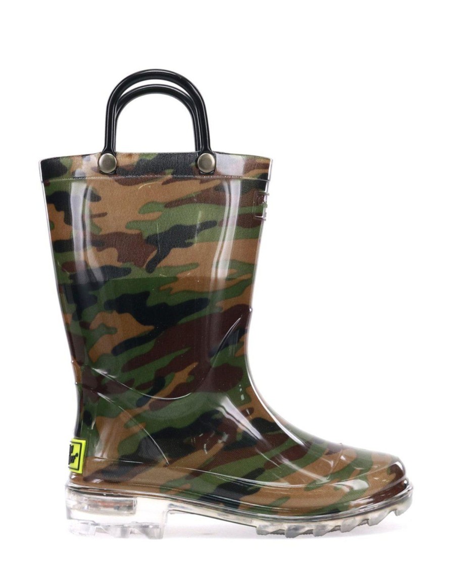 Kids Western Chief Rain & Rubber Boots | Kids Lighted Rain Boot - Camo