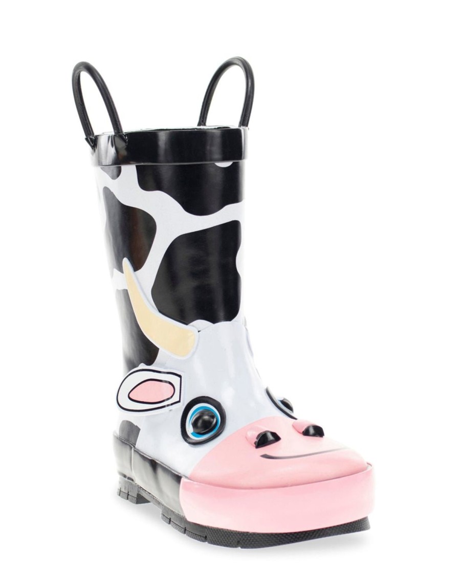 Kids Western Chief Rain & Rubber Boots | Kids Colbie Cow Rain Boot - Black