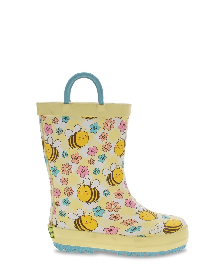 Kids Western Chief Rain & Rubber Boots | New! Kids Bee Happy Rain Boot - Yellow