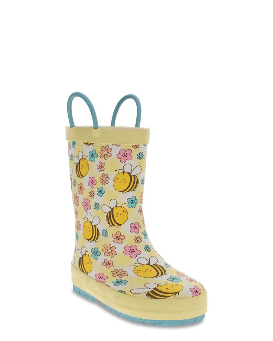 Kids Western Chief Rain & Rubber Boots | New! Kids Bee Happy Rain Boot - Yellow