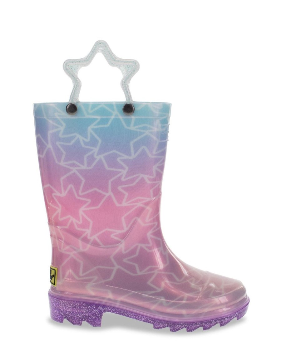 Kids Western Chief Rain & Rubber Boots | New! Kids Glitter Stars Lighted Rain Boot - Multi