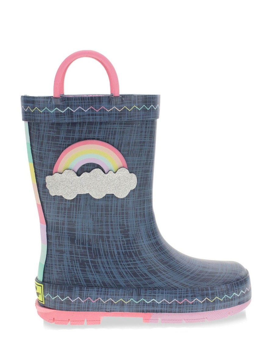 Kids Western Chief Rain & Rubber Boots | Kids Jean Patch Rain Boot - Blue