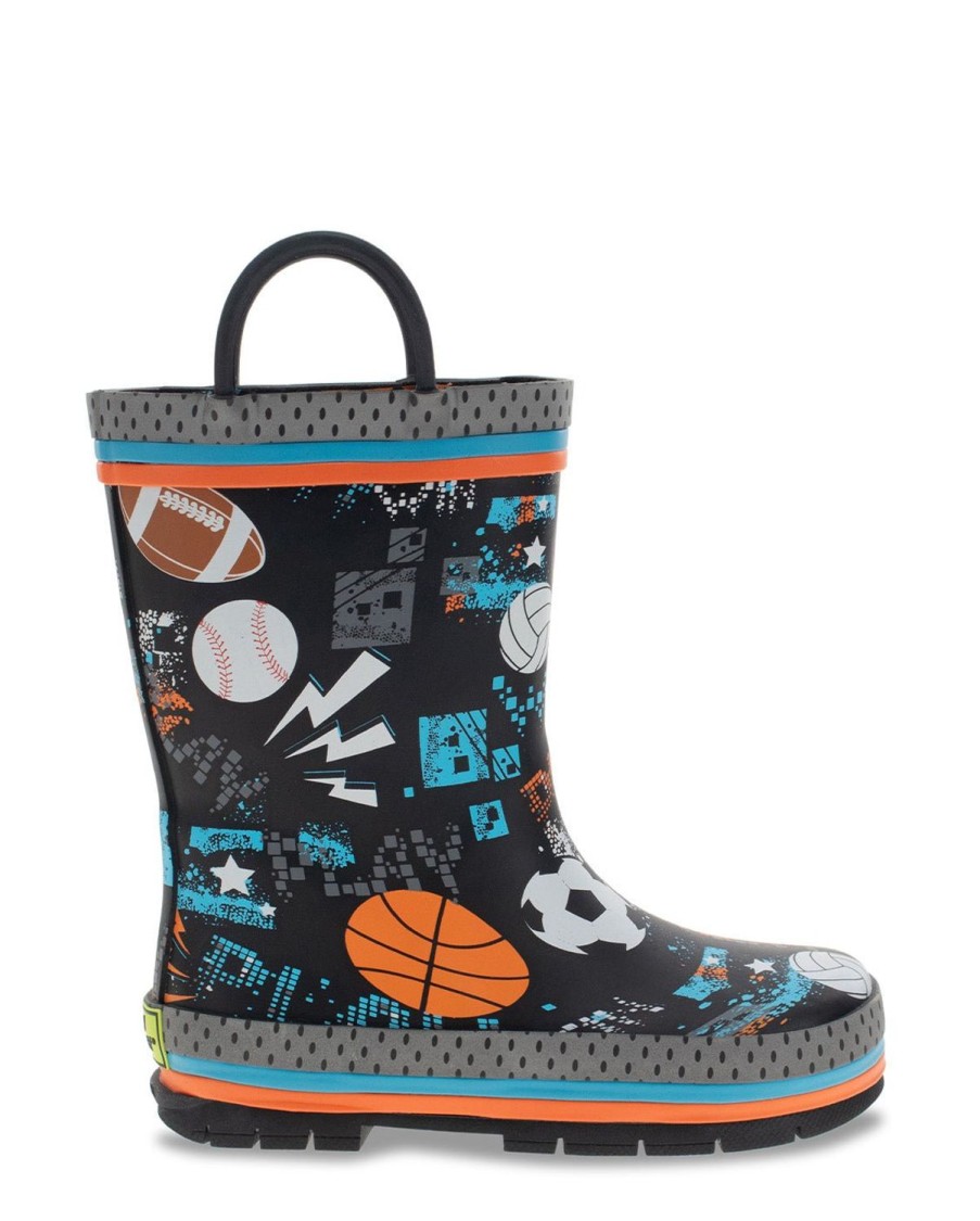 Kids Western Chief Rain & Rubber Boots | New! Kids Play Ball Rain Boot - Black