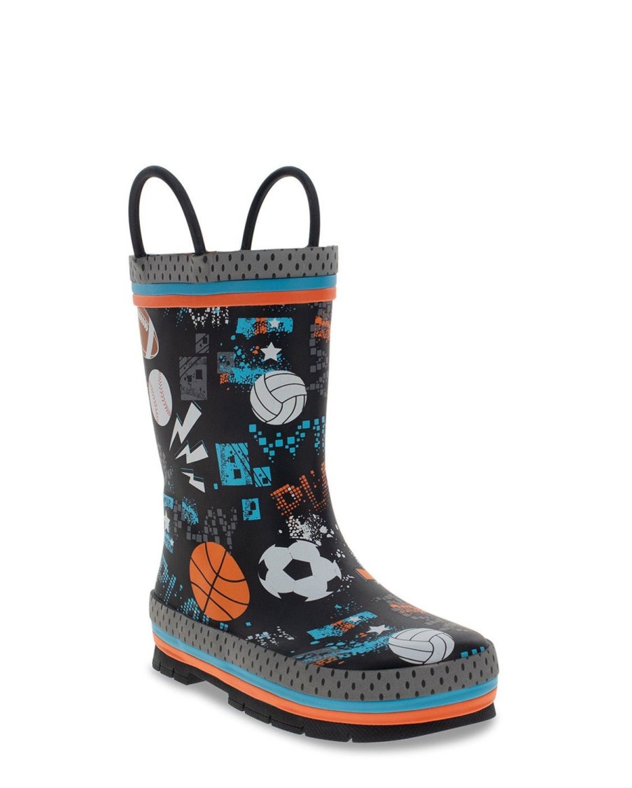 Kids Western Chief Rain & Rubber Boots | New! Kids Play Ball Rain Boot - Black