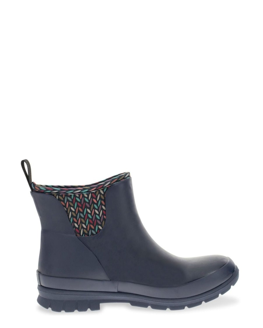 Women Western Chief Chelseas & Shorties | Women'S Knitique Neoprene Ankle Rain Boot - Navy