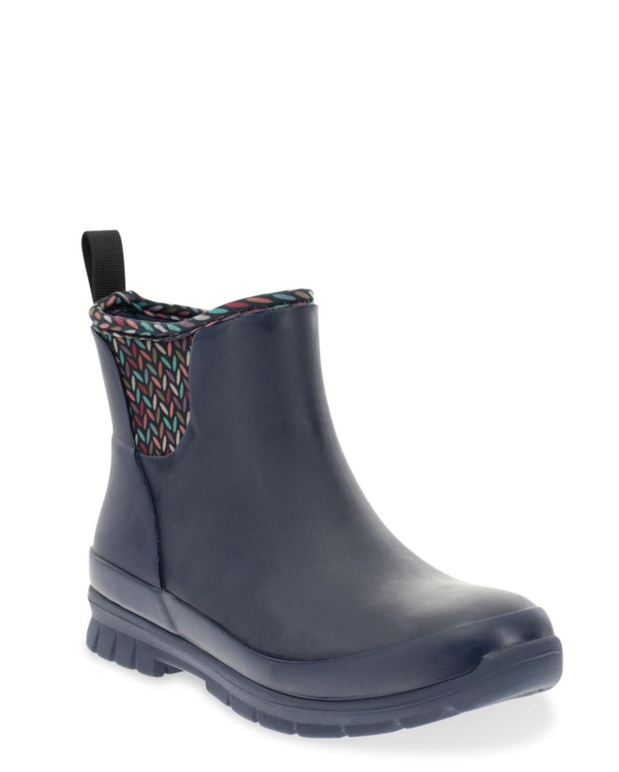 Women Western Chief Chelseas & Shorties | Women'S Knitique Neoprene Ankle Rain Boot - Navy