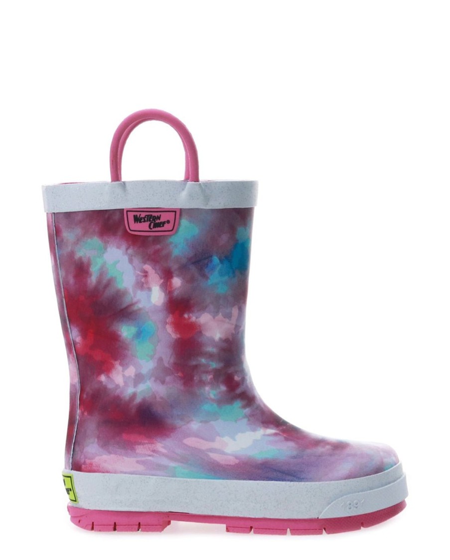 Kids Western Chief Rain & Rubber Boots | Kids Tie Dye Rain Boot - Fuchsia