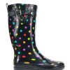 Women Western Chief Rain & Rubber Boots | Women'S Dot City Tall Rain Boot - Black