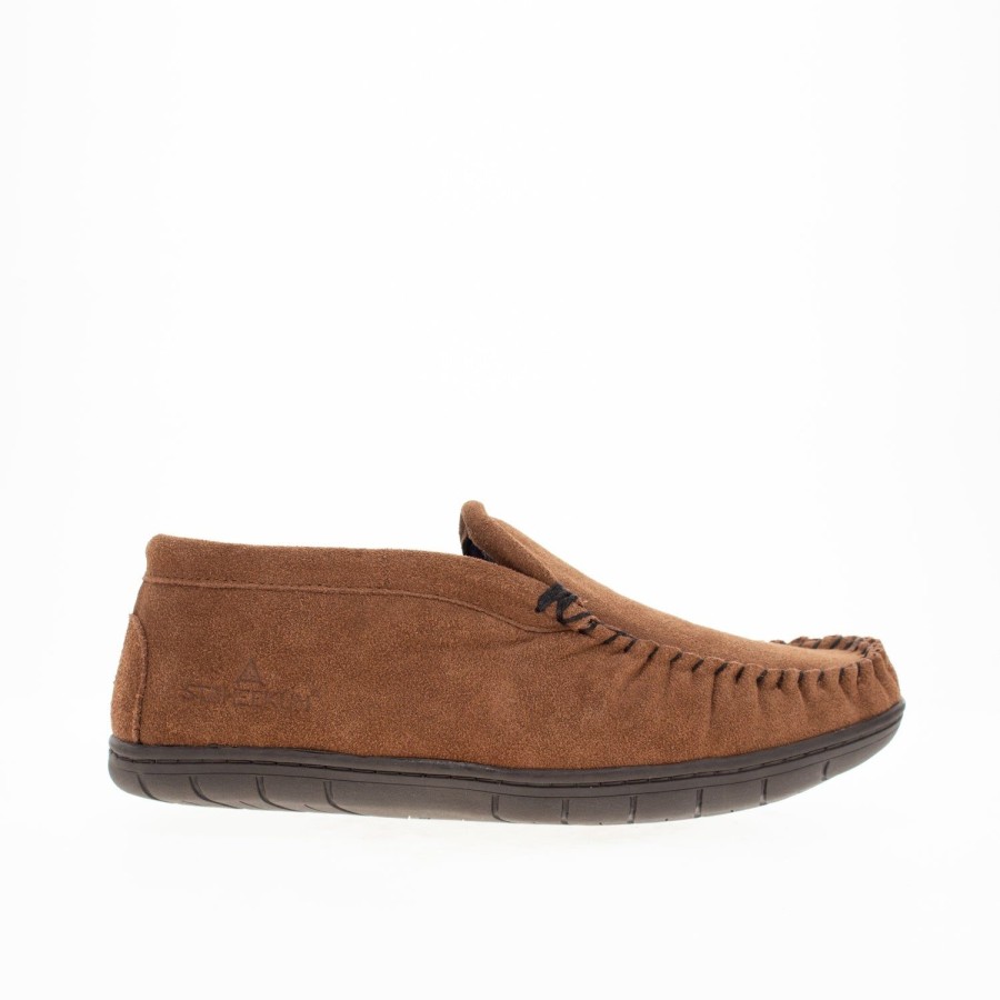 Men Staheekum Staheekum Brand | Men'S Trapper Flannel Slipper - Wheat