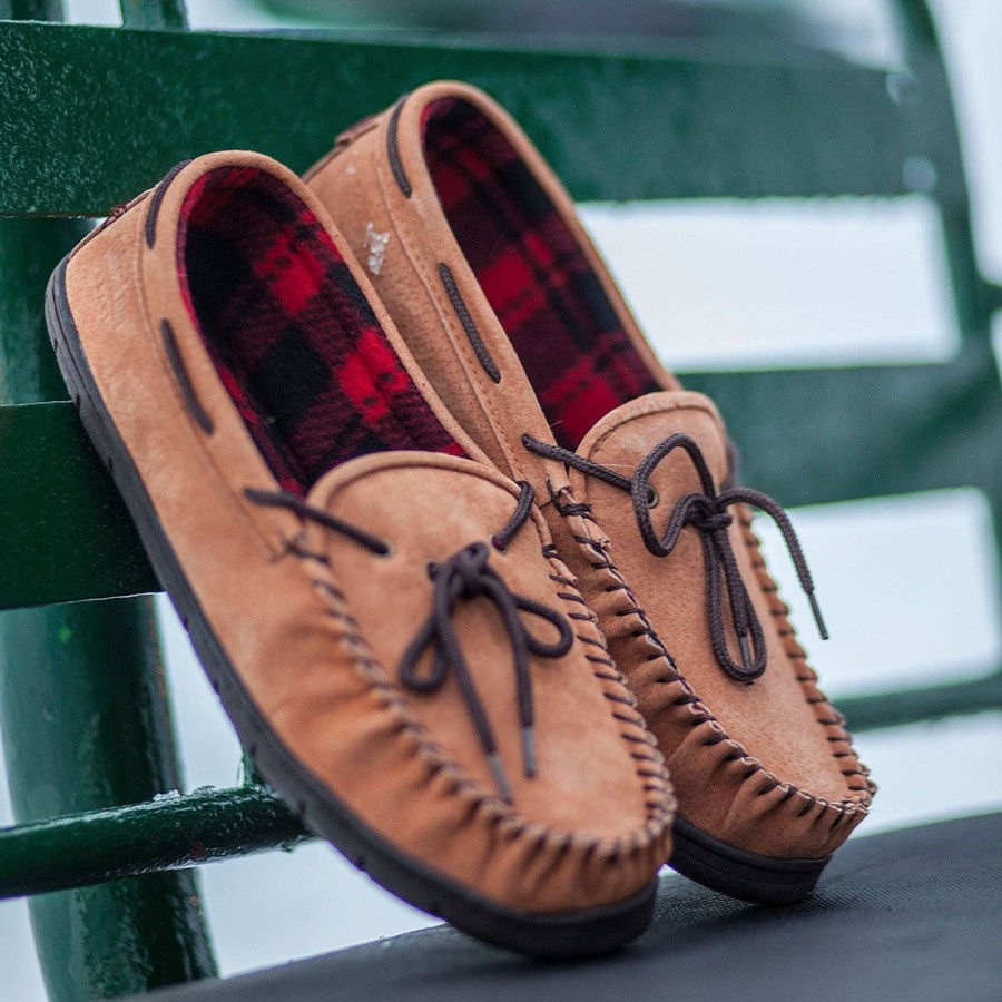 Men Staheekum Staheekum Brand | Men'S Sierra Flannel Slipper - Wheat