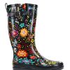 Women Western Chief Rain & Rubber Boots | Women'S Garden Play Tall Rain Boot - Black