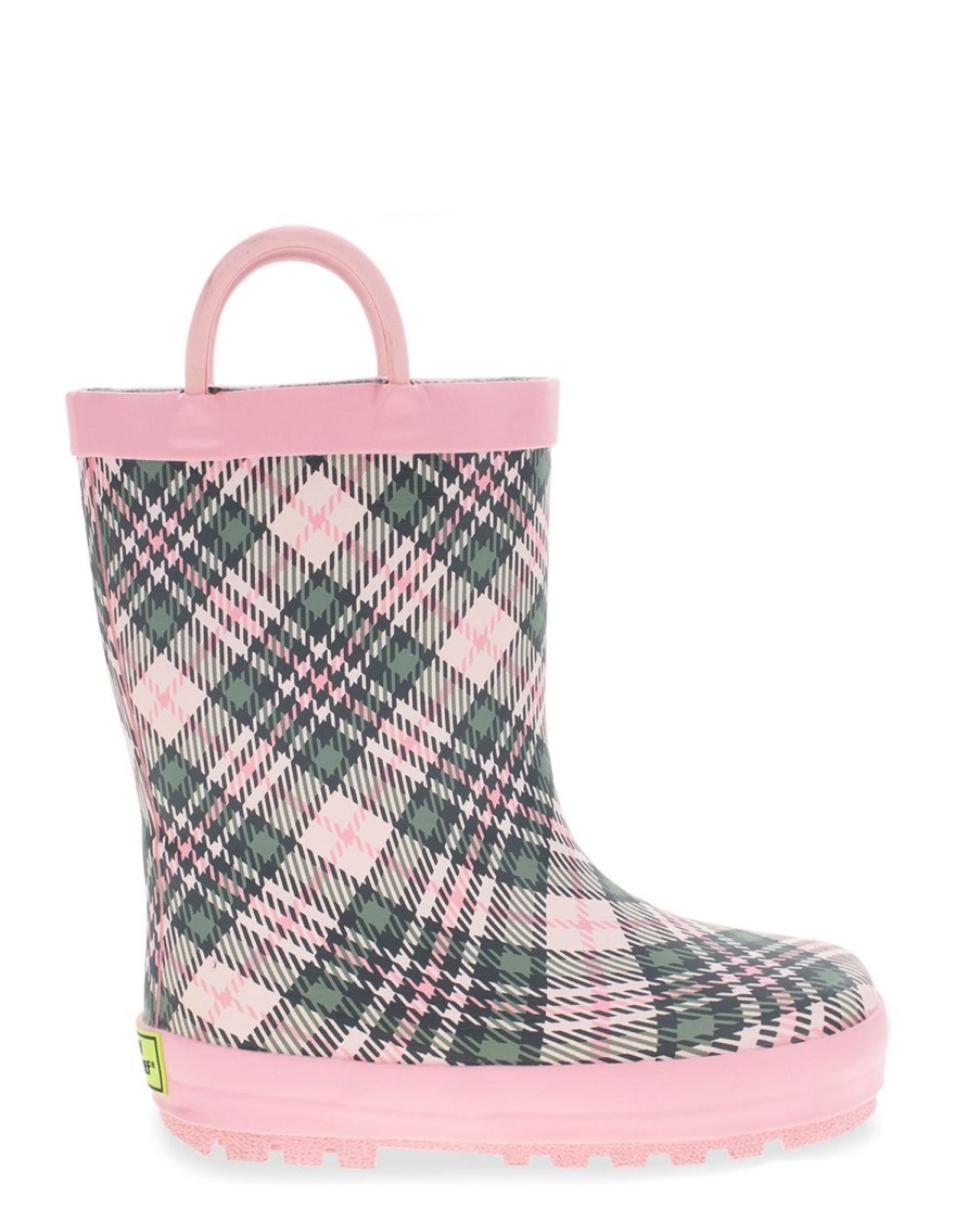 Kids Western Chief Rain & Rubber Boots | Kids Precious Plaid Rain Boot - Pink