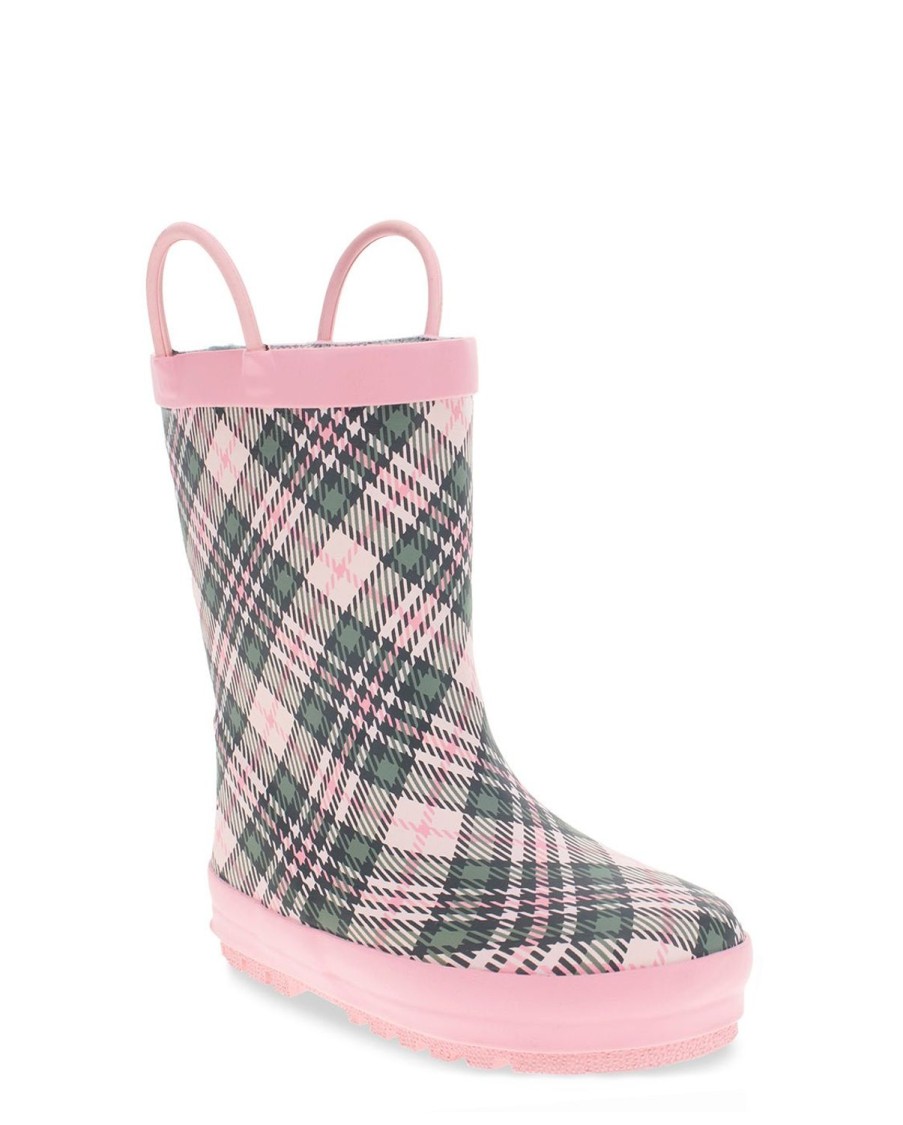 Kids Western Chief Rain & Rubber Boots | Kids Precious Plaid Rain Boot - Pink