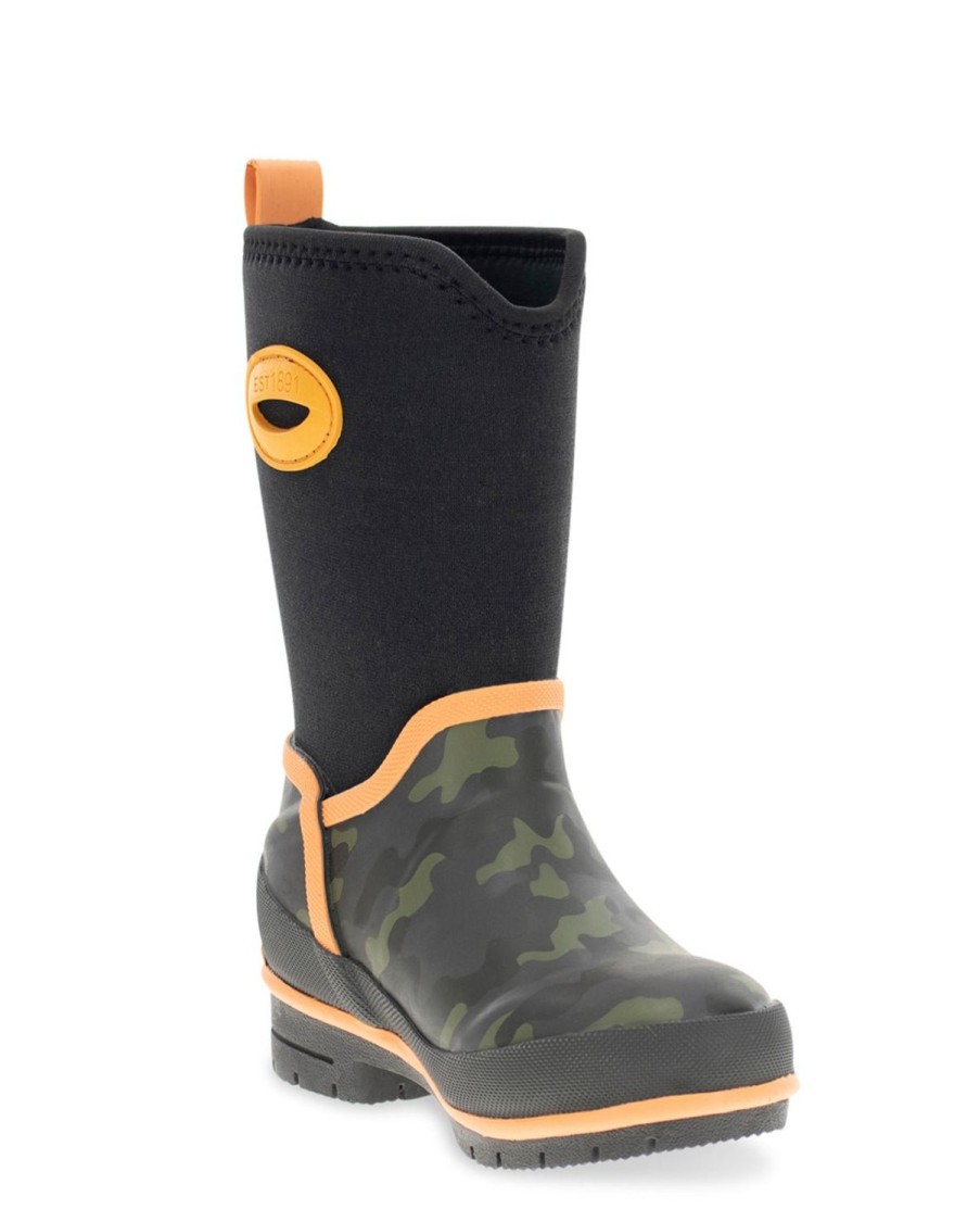 Kids Western Chief Cold Weather Boots | Kids Camo Neoprene Cold Weather Boot - Olive