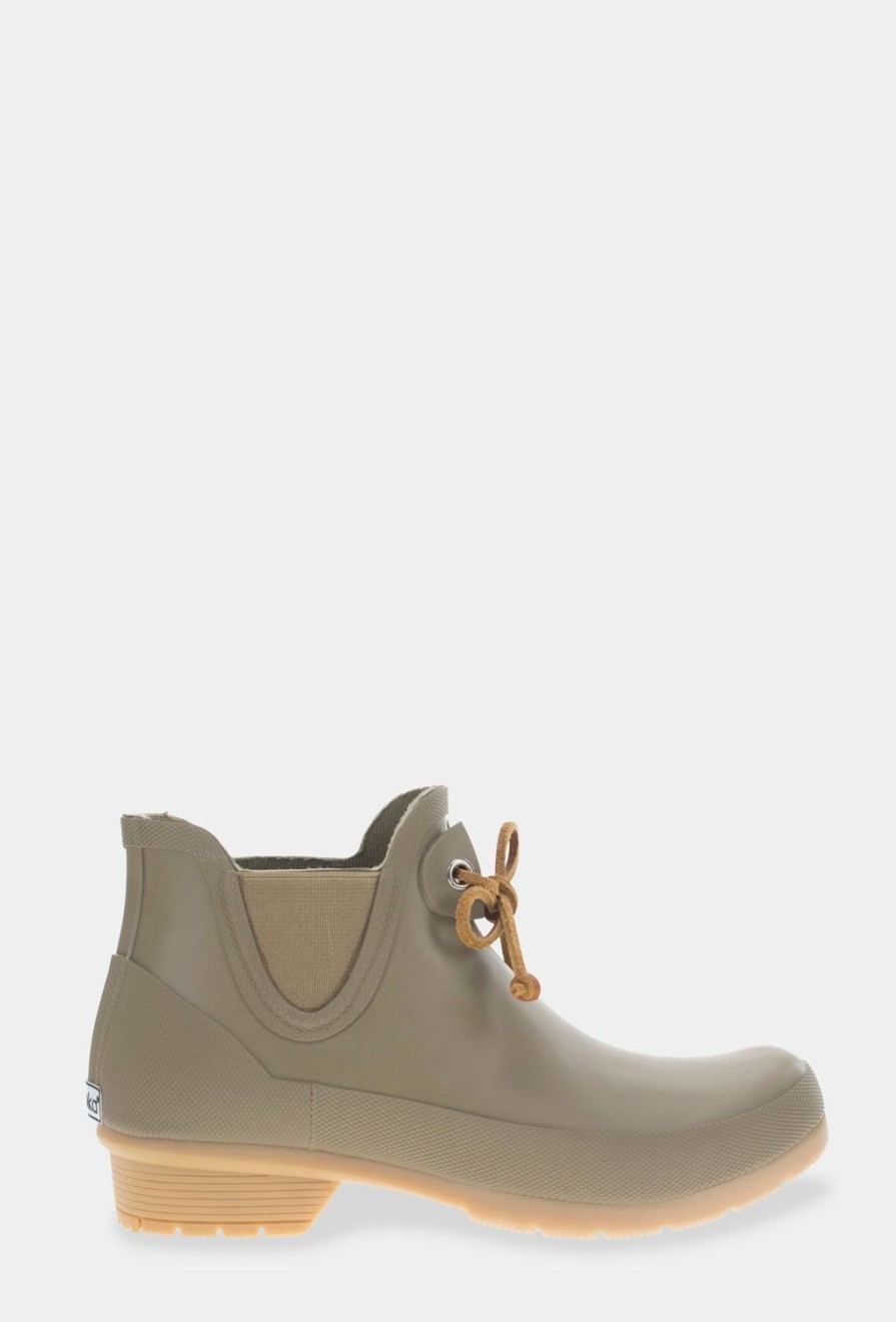 Women Chooka Chooka Brand | Tie Chelsea Rain Boot - Moss