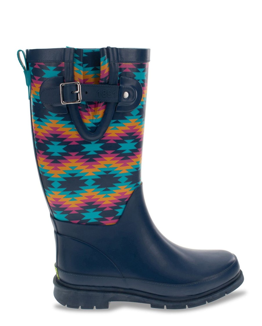 Women Western Chief Rain & Rubber Boots | New! Women'S Southwest Tall Rain Boot - Navy