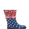 Women Western Chief Rain & Rubber Boots | New! Women'S Old Glory Mid Rain Boot - Blue