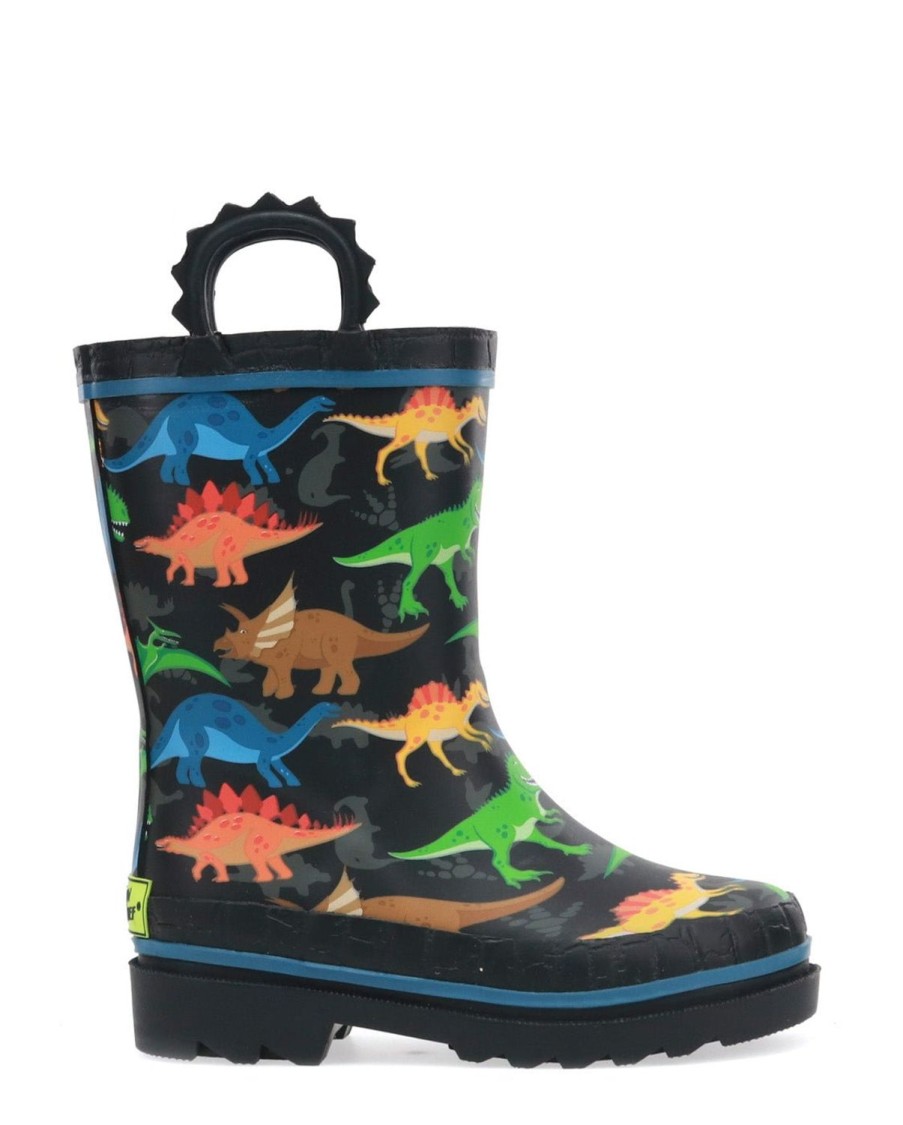 Kids Western Chief Rain & Rubber Boots | Kids Dino World Rain Boot - Black