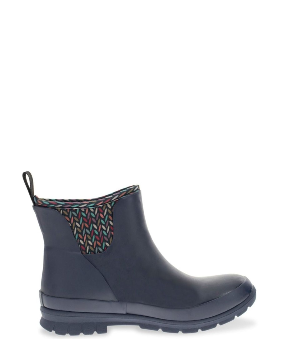 Women Western Chief Rain & Rubber Boots | Women'S Knitique Neoprene Ankle Rain Boot - Navy