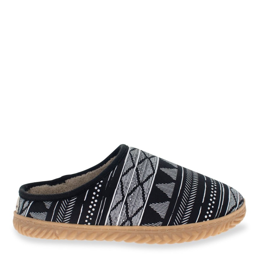 Women Staheekum Staheekum Brand | Women'S Graphic Evergreen Slipper - Black