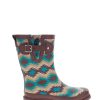 Women Western Chief Rain & Rubber Boots | New! Women'S Southwest Mid Rain Boot - Brown