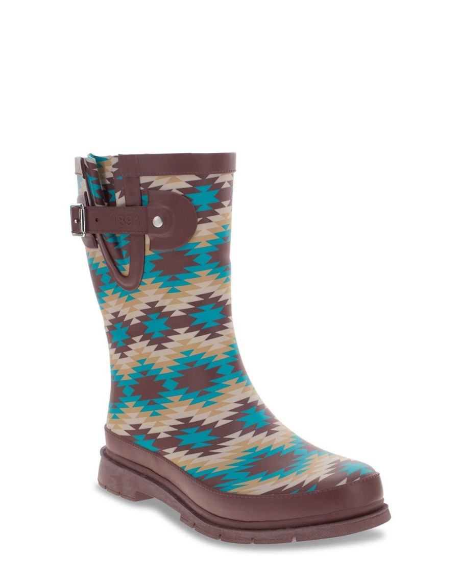 Women Western Chief Rain & Rubber Boots | New! Women'S Southwest Mid Rain Boot - Brown