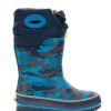 Kids Western Chief Cold Weather Boots | Kids Camo Frost Neoprene Cold Weather Boot - Navy