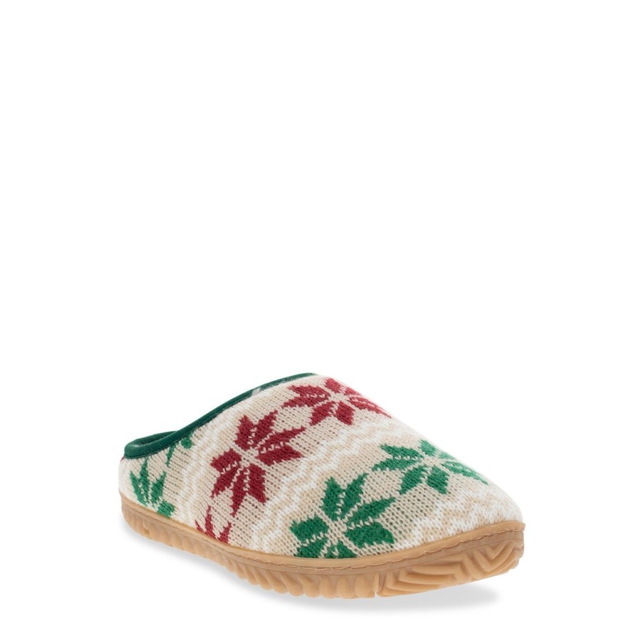 Women Staheekum Staheekum Brand | Women'S Graphic Holiday Party Slipper - Oat