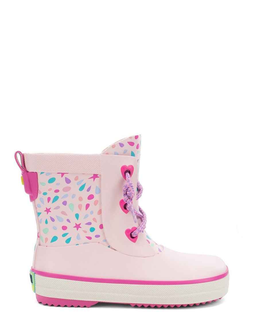 Kids Western Chief Rain & Rubber Boots | Kids Splash Element Lace Up Rain Boot - Pink