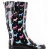 Women Western Chief Rain & Rubber Boots | Women'S Dotty Goats Tall Rain Boot - Black