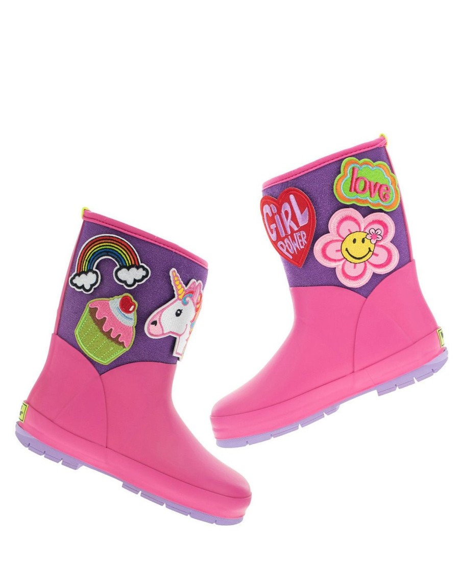 Kids Western Chief Rain & Rubber Boots | Kids Puddle Patch Rain Boot - Pink